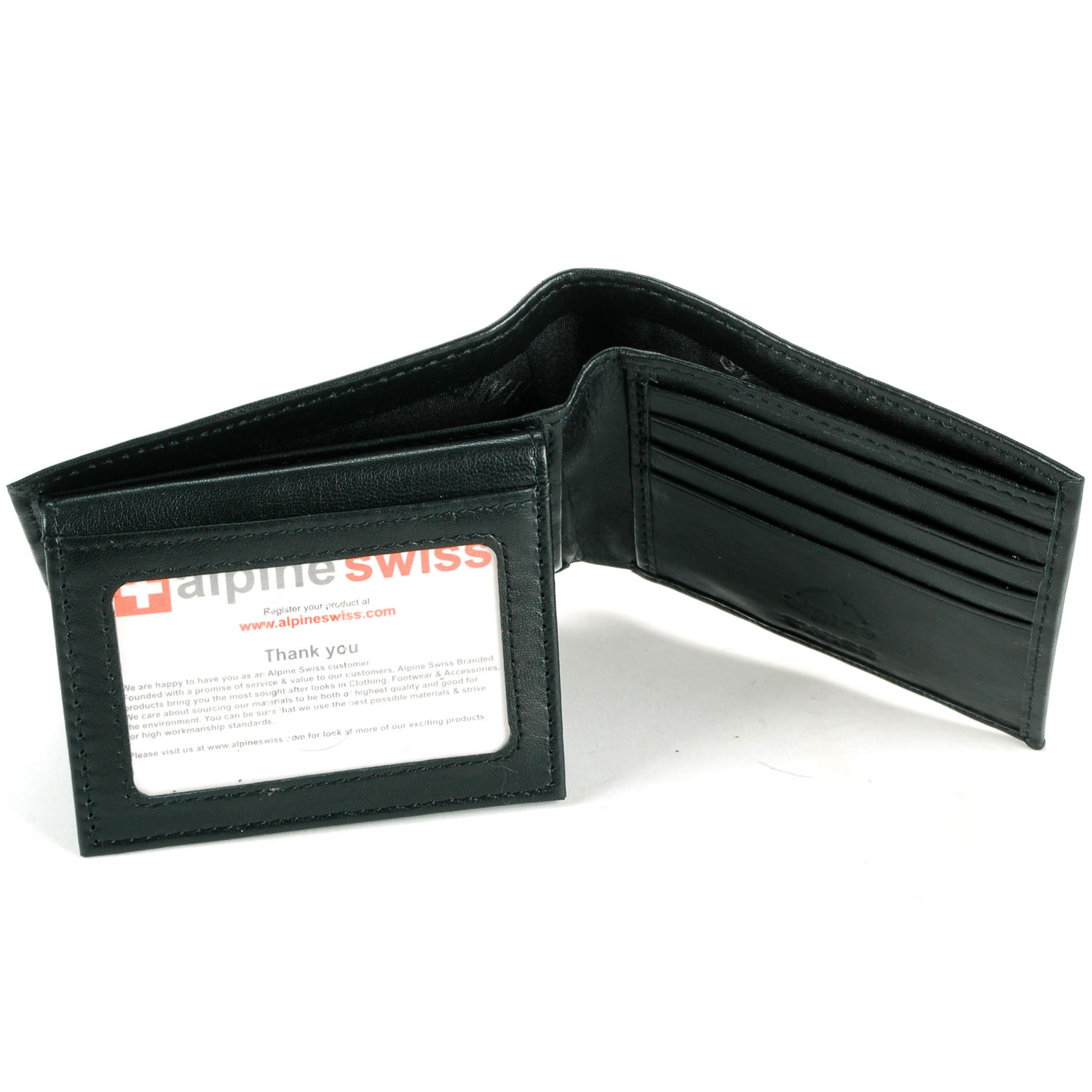 Men's Leather Wallets Bifold Wallet With Flip Id